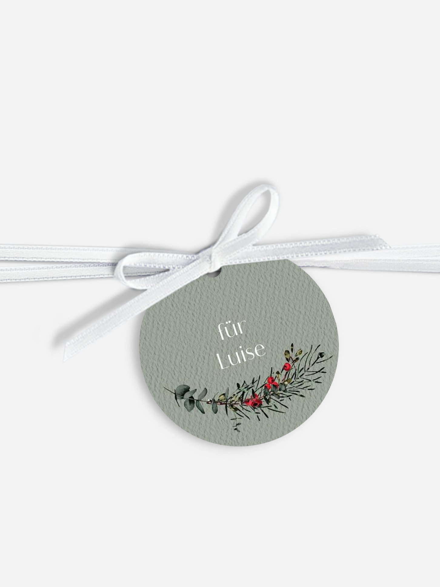 Anhänger mit Band personalisiert Classic Wreath