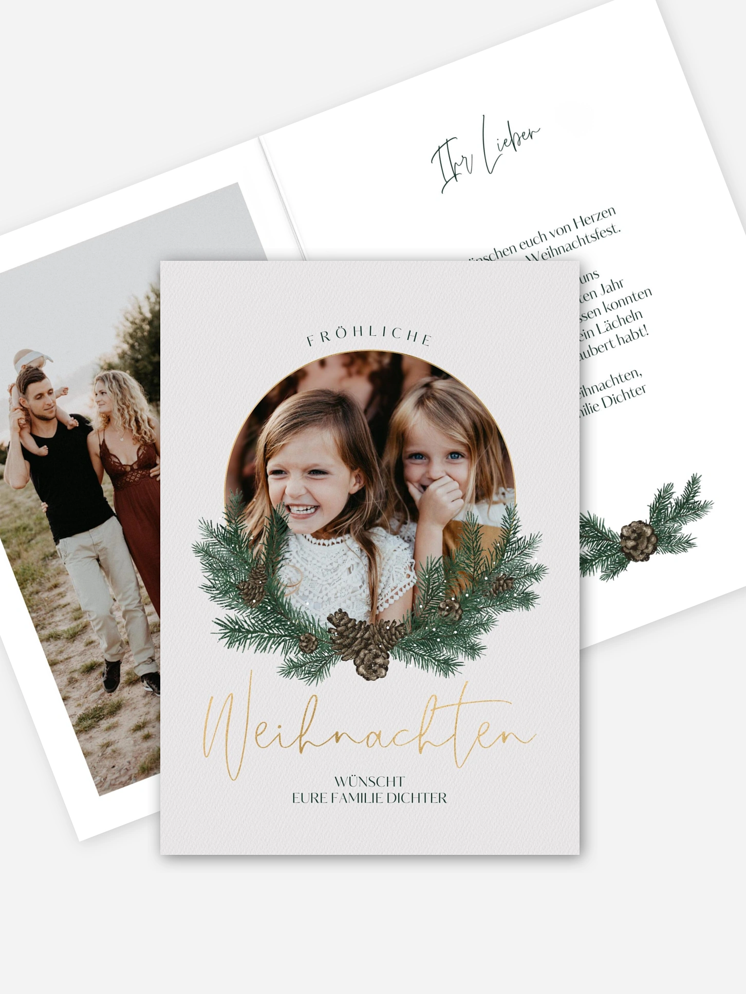 Weihnachtskarte Goldener Advent