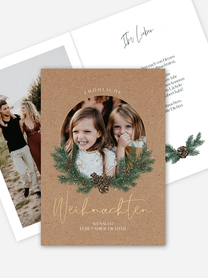 Weihnachtskarte Goldener Advent