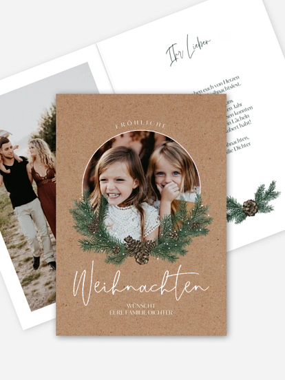 Weihnachtskarte Goldener Advent