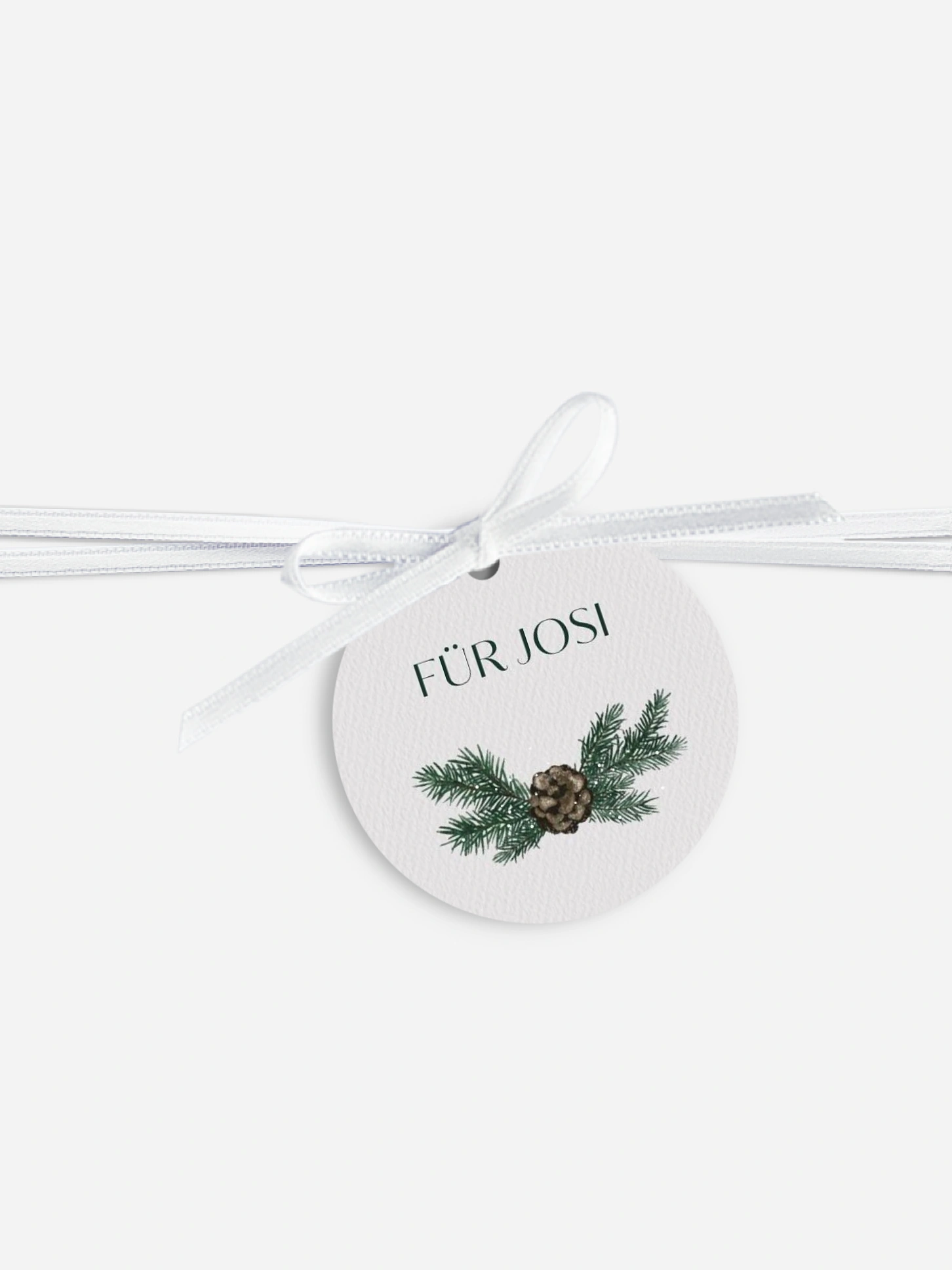 Anhänger mit Band personalisiert Goldener Advent