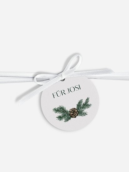 Anhänger mit Band personalisiert Goldener Advent