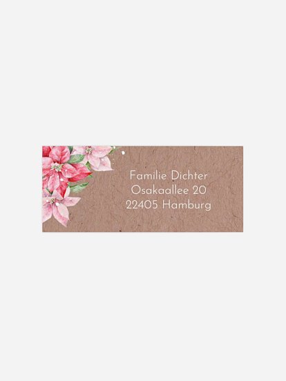 Absenderaufkleber Weihnachten Adventsstern