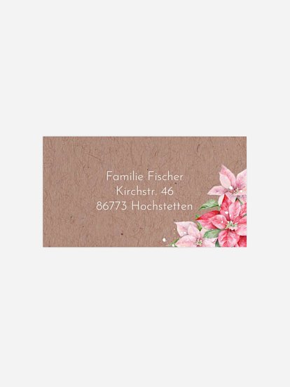 Empfängeraufkleber Weihnachten Adventsstern