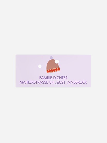 Absenderaufkleber Weihnachten Winter Time