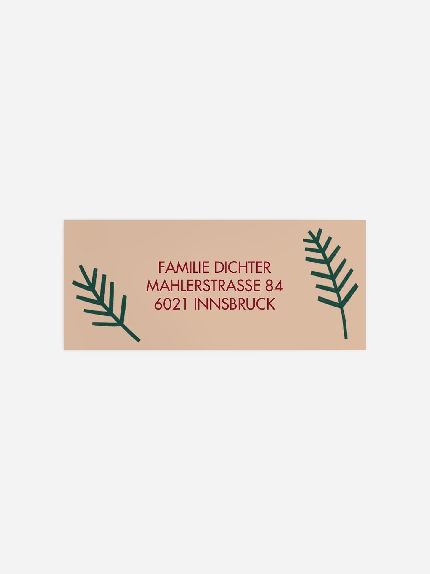 Absenderaufkleber Weihnachten X-Mas Essentials