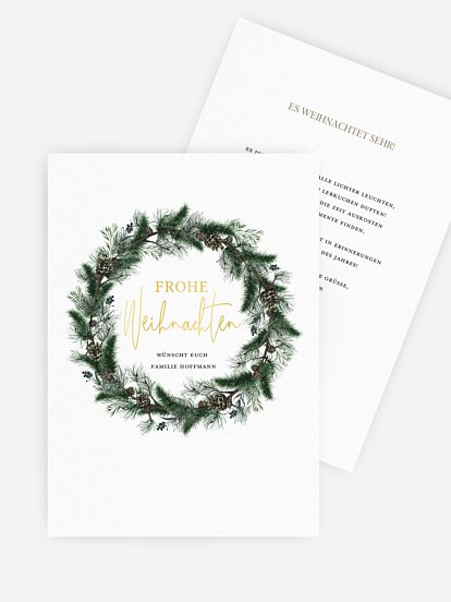 Weihnachtskarte Winternachtstraum