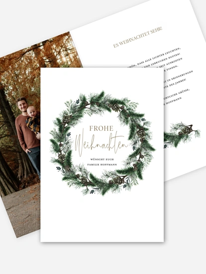 Weihnachtskarte Winternachtstraum