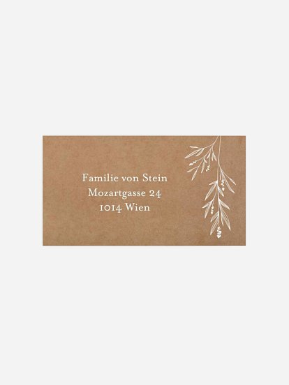 Empfängeraufkleber Weihnachten Mistel