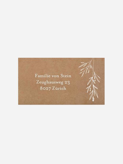 Empfängeraufkleber Weihnachten Mistel