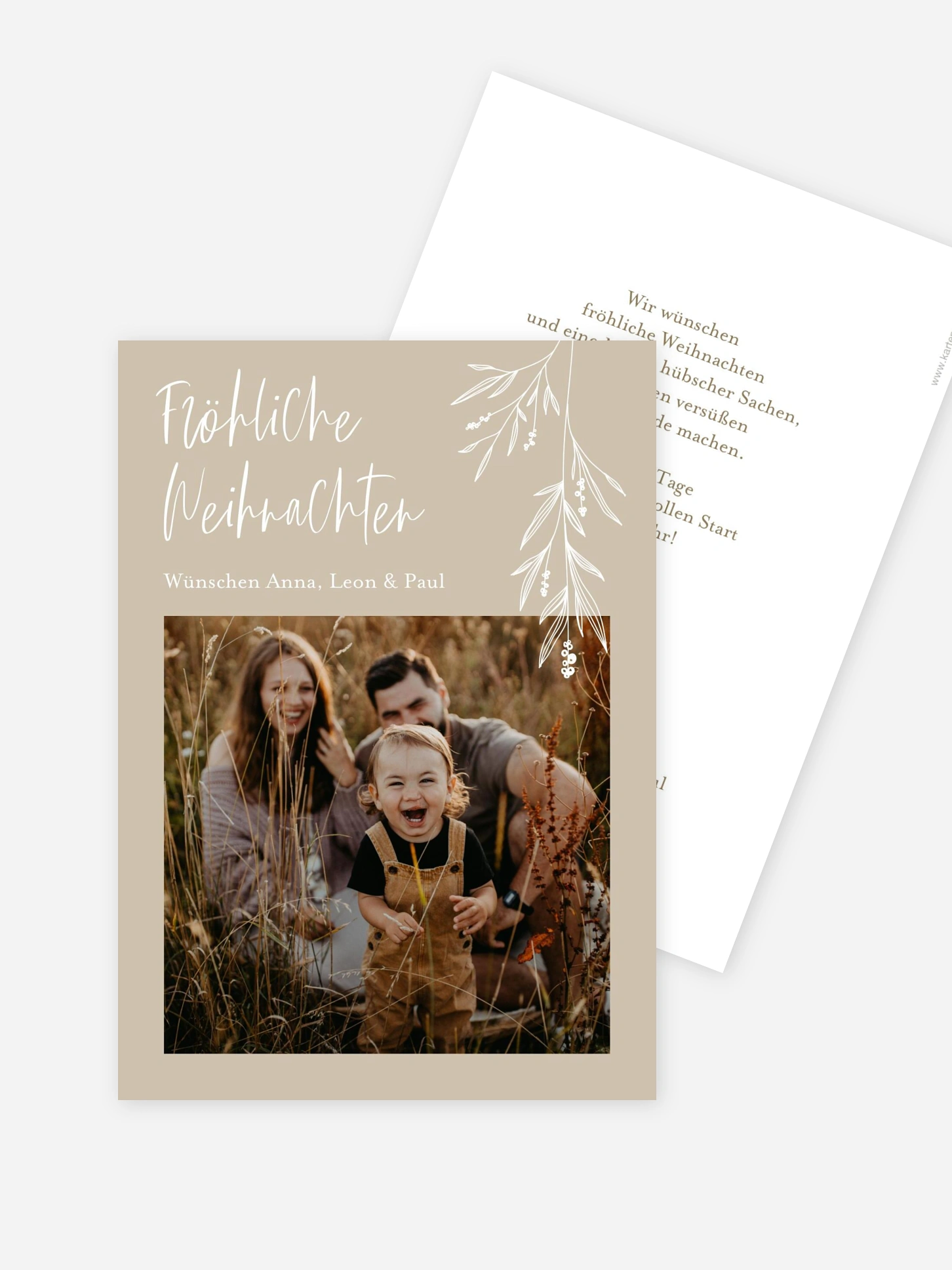 Weihnachtskarte Mistel