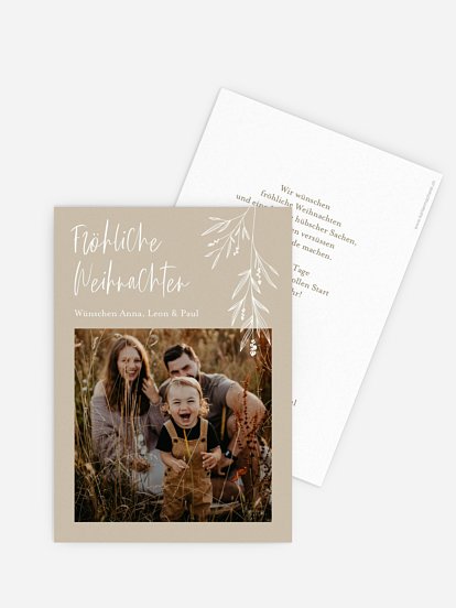 Weihnachtskarte Mistel