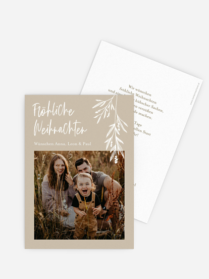 Weihnachtskarte Mistel