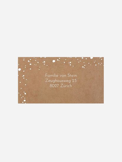 Empfängeraufkleber Weihnachten Peaceful