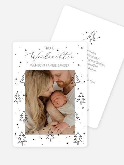 Weihnachtskarte Tannenwald