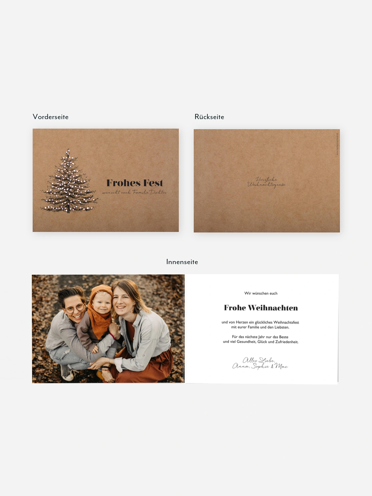 Weihnachtskarte Holiness
