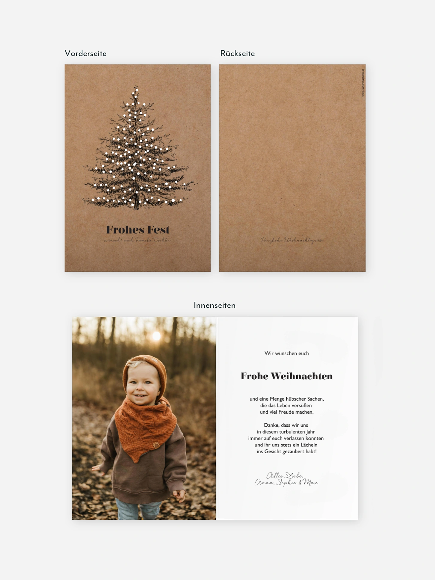 Weihnachtskarte Holiness