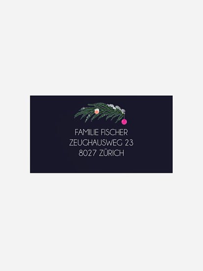 Empfängeraufkleber Weihnachten Cozy Feeling