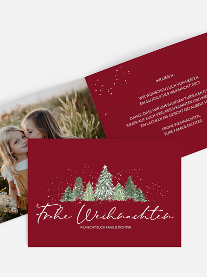 Weihnachtskarte Freshly fallen snow