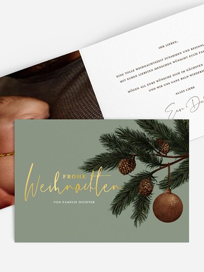 Weihnachtskarte Christmas Bells