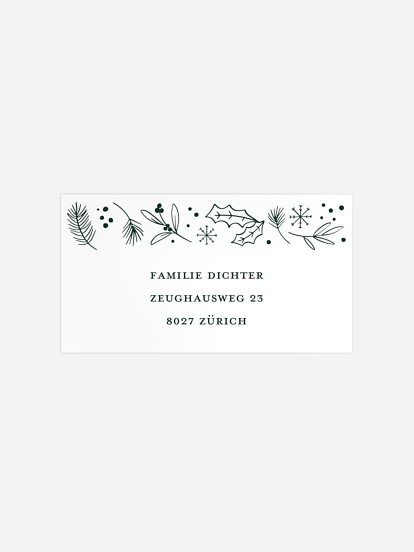 Empfängeraufkleber Weihnachten Wonderful