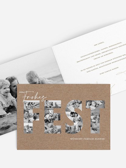 Weihnachtskarte Foto Fest
