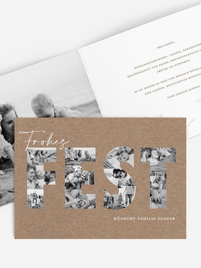 Weihnachtskarte Foto Fest
