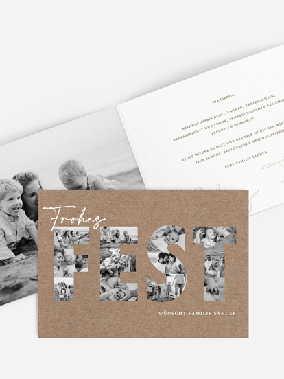 Weihnachtskarte Foto Fest
