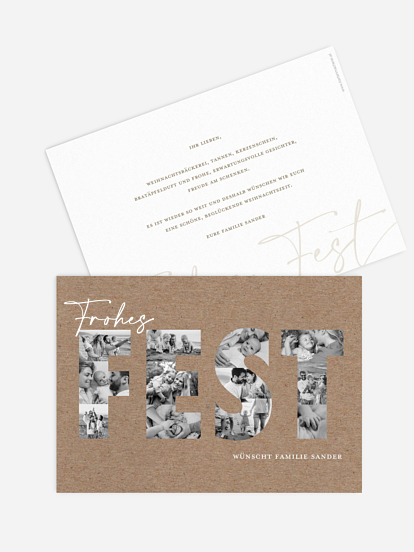Weihnachtskarte Foto Fest