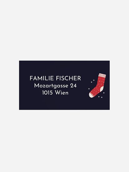 Empfängeraufkleber Weihnachten Cosy Season