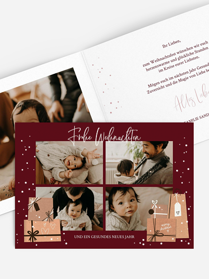 Weihnachtskarte Geschenke