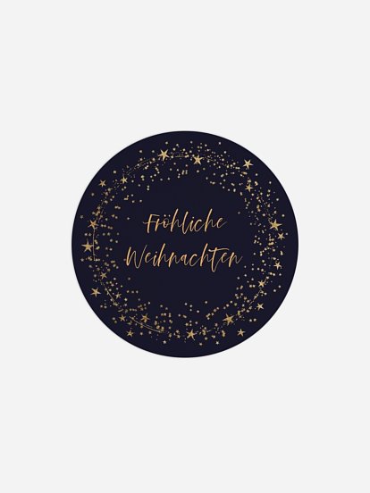 Geschenkaufkleber Weihnachten Sparkling Night