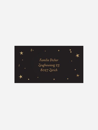 Empfängeraufkleber Weihnachten Sparkling Night