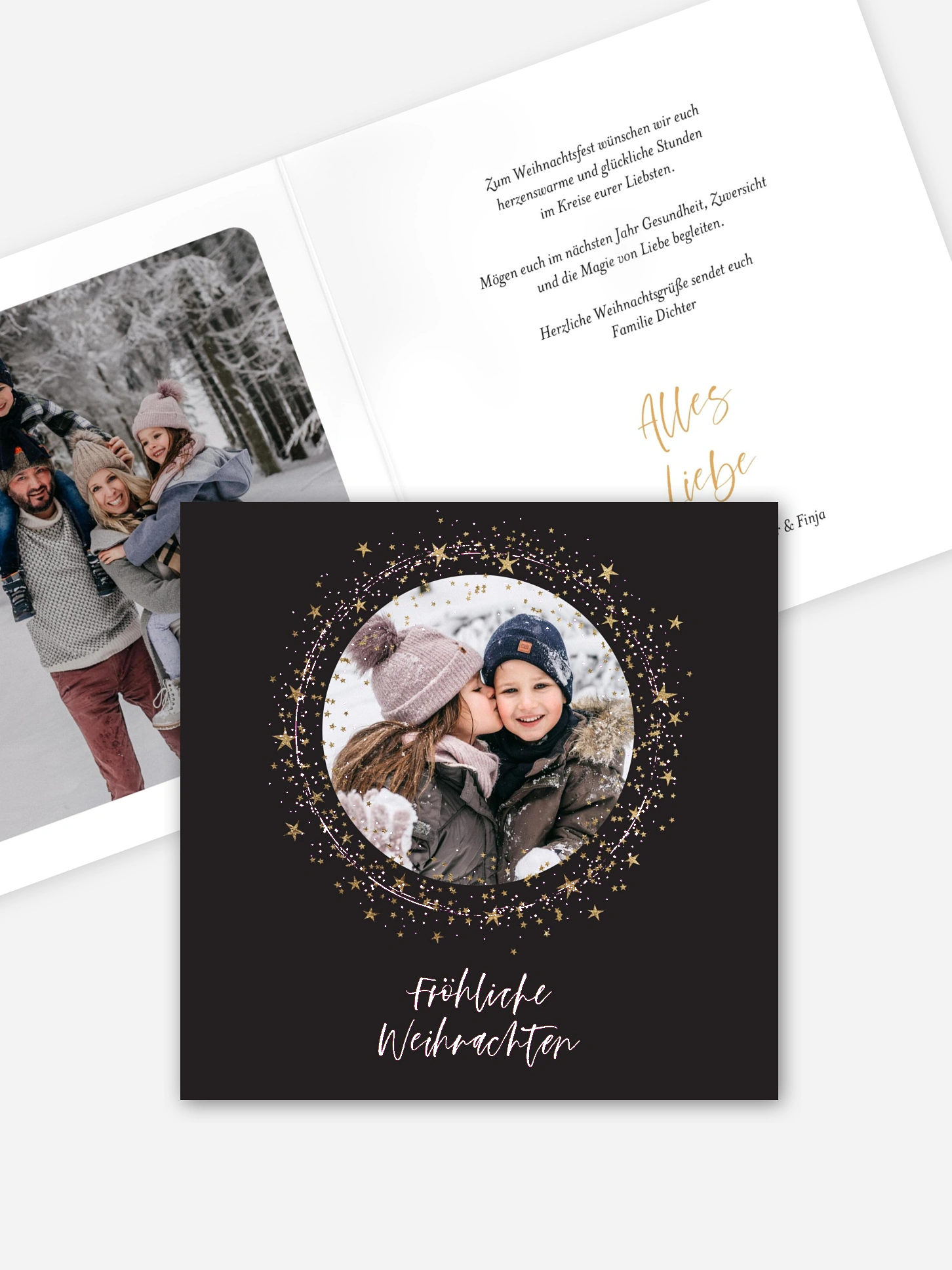 Weihnachtskarte Sparkling Night