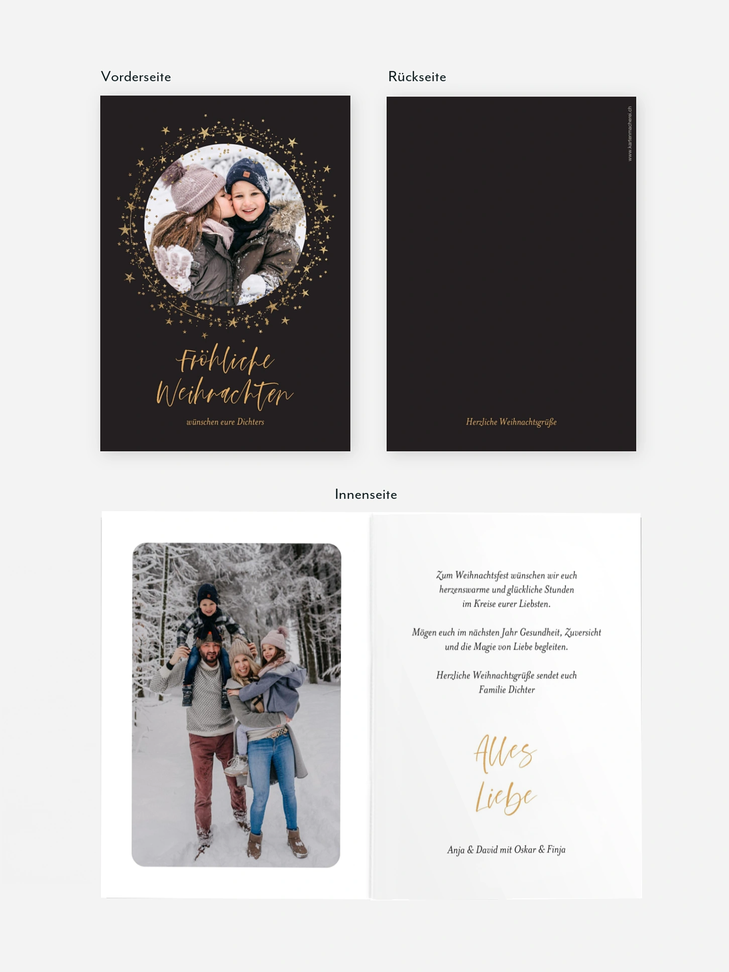 Weihnachtskarte Sparkling Night