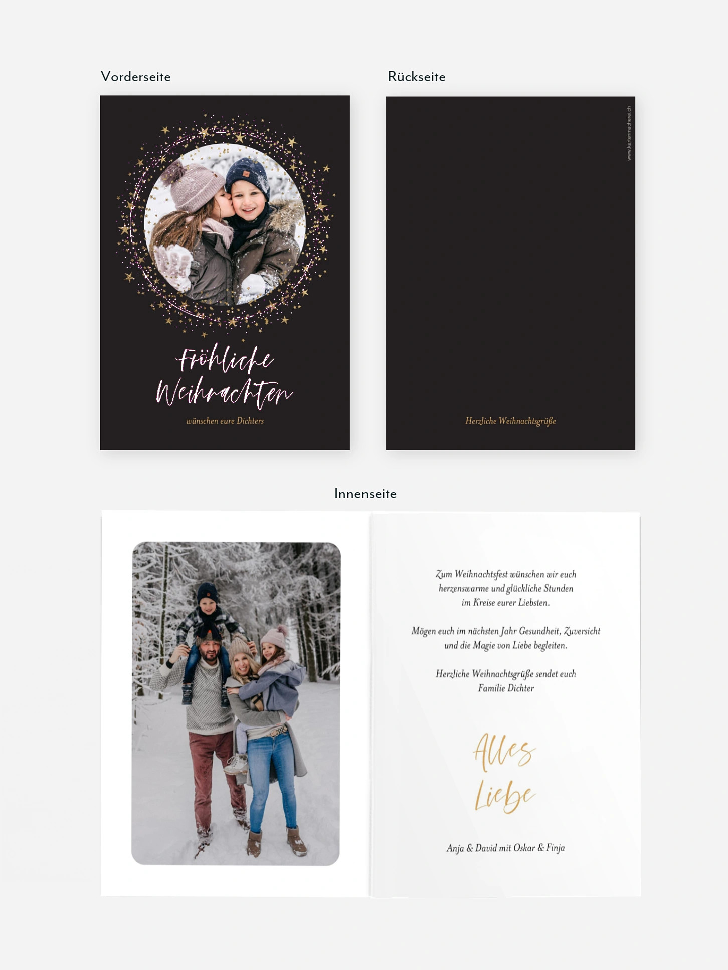 Weihnachtskarte Sparkling Night