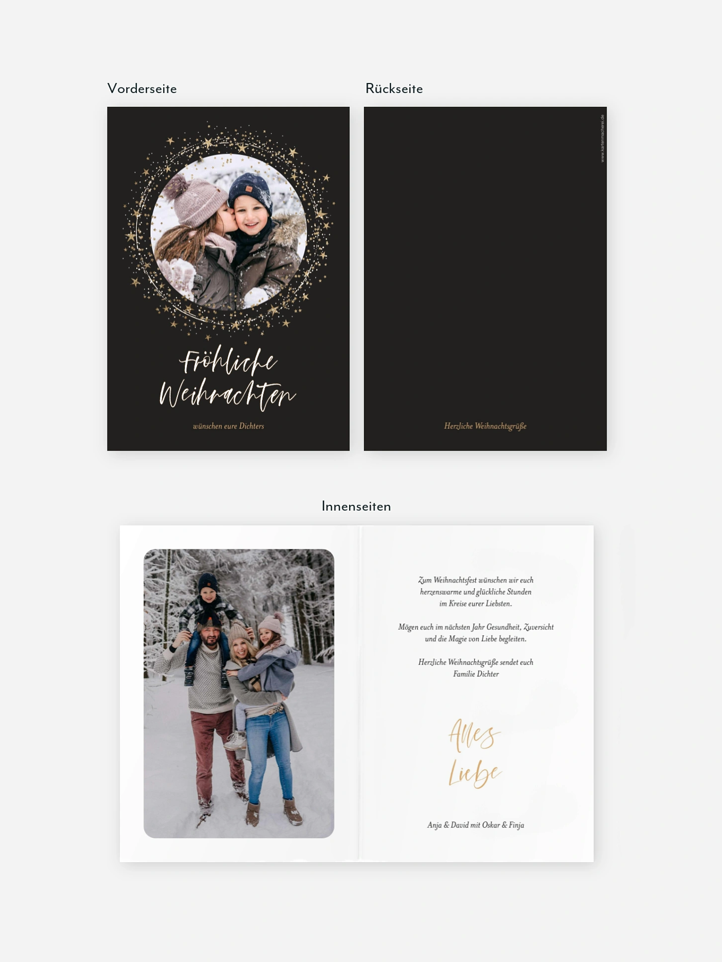 Weihnachtskarte Sparkling Night