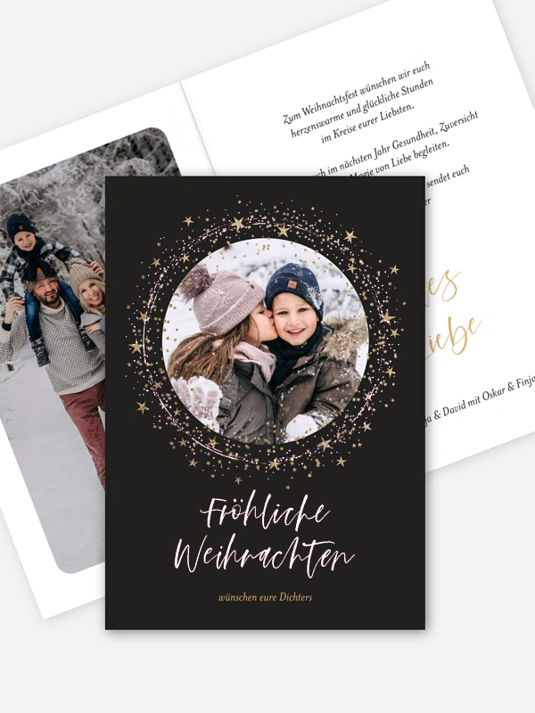 Weihnachtskarte Sparkling Night