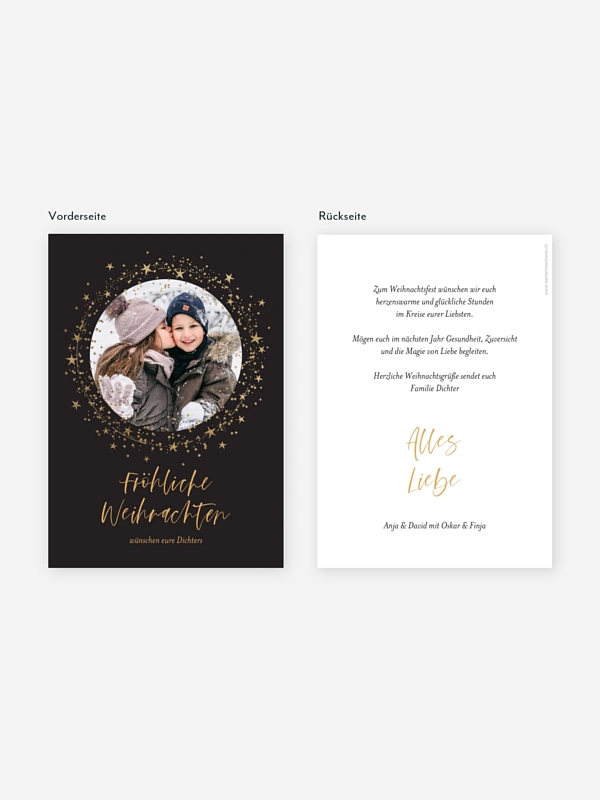 Weihnachtskarte Sparkling Night