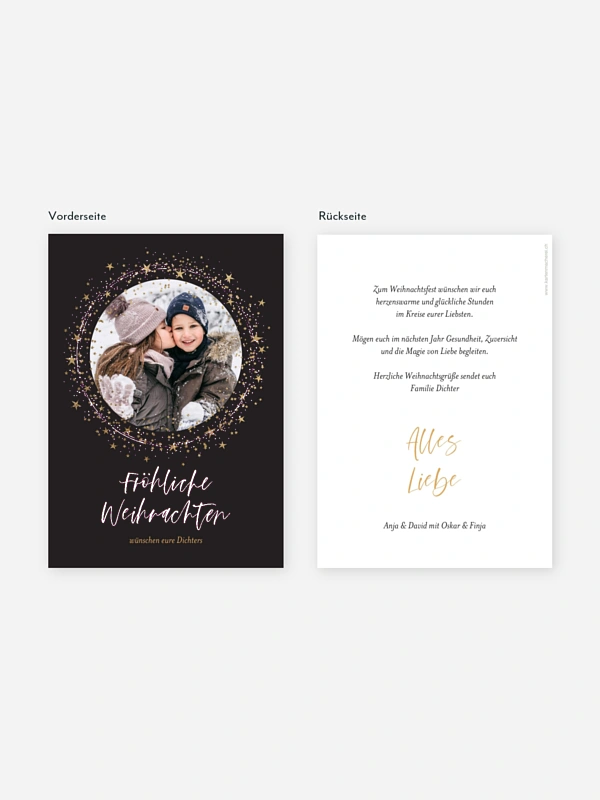 Weihnachtskarte Sparkling Night