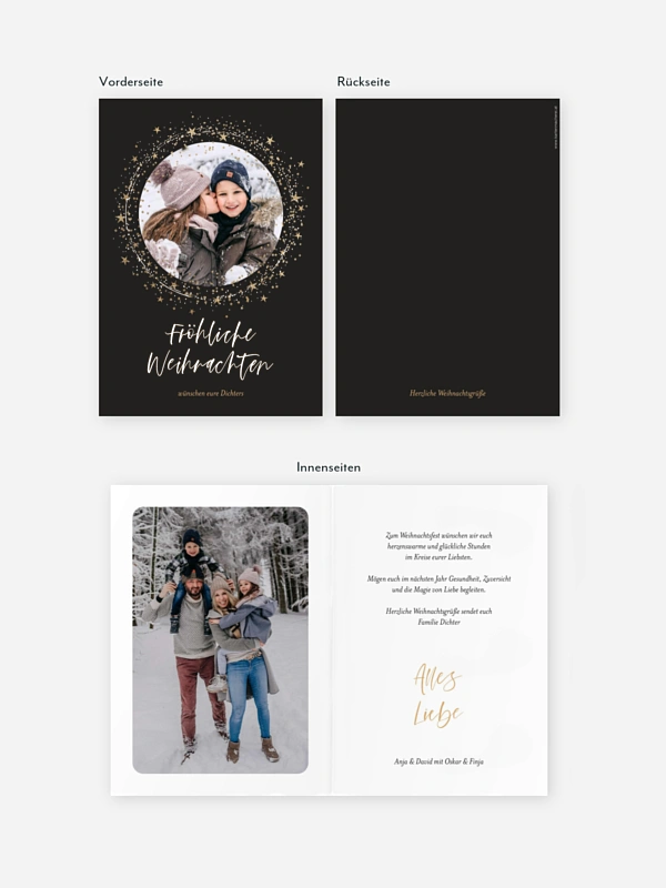 Weihnachtskarte Sparkling Night