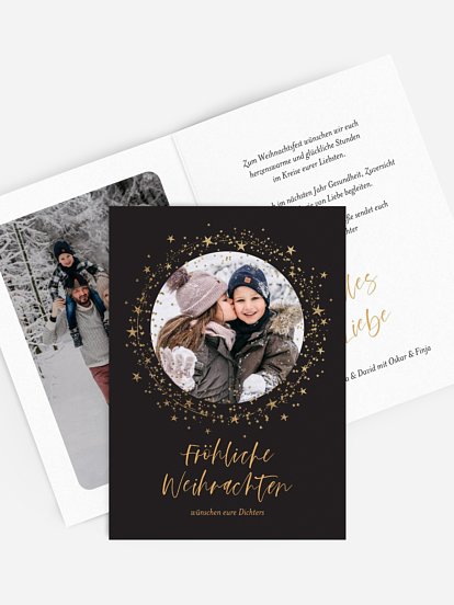 Weihnachtskarte Sparkling Night