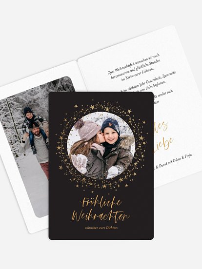 Weihnachtskarte Sparkling Night