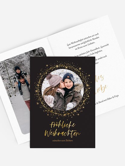 Weihnachtskarte Sparkling Night