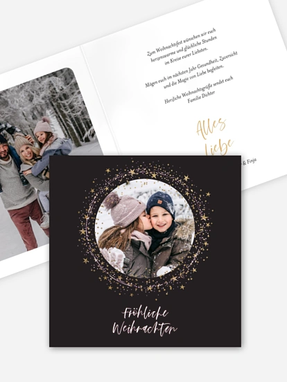 Weihnachtskarte Sparkling Night
