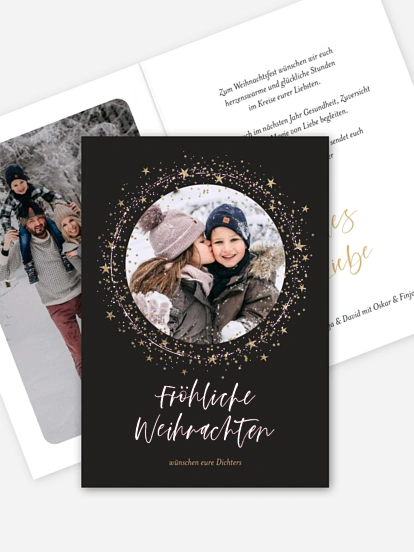 Weihnachtskarte Sparkling Night