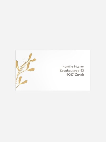 Empfängeraufkleber Weihnachten Mistletoe Memories