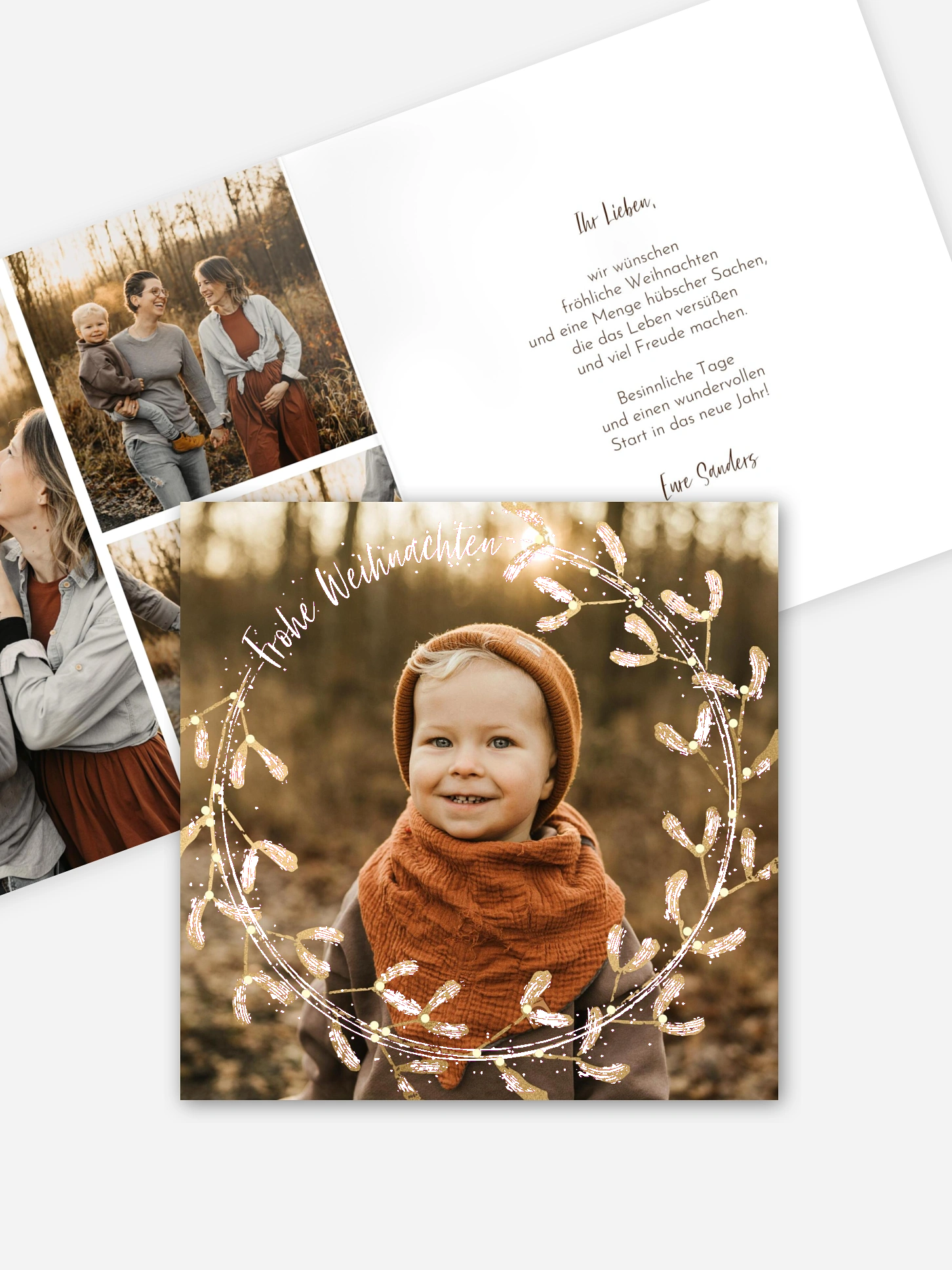 Weihnachtskarte Mistletoe Memories
