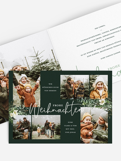 Weihnachtskarte Holiday Green