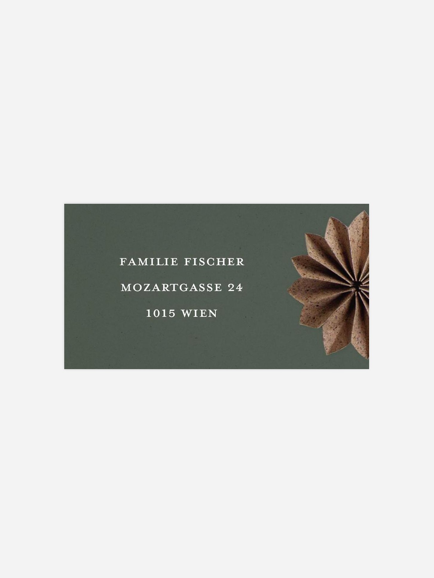 Empfängeraufkleber Weihnachten Paper Decor